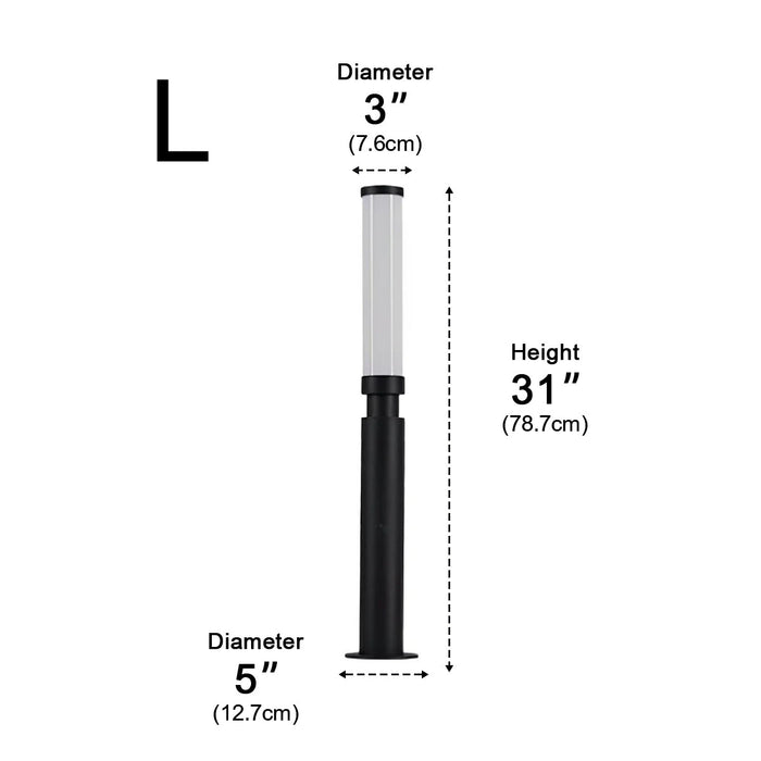 Modern LED Pathway Post Light - Waterproof Outdoor Garden Bollard Lamp / Landscape Lighting
