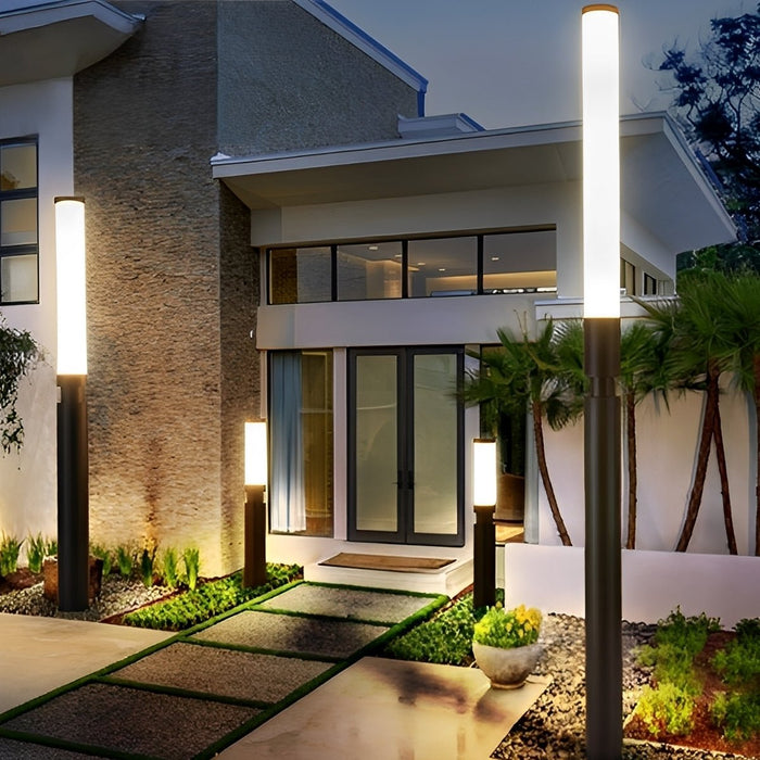 Modern LED Pathway Post Light - Waterproof Outdoor Garden Bollard Lamp / Landscape Lighting