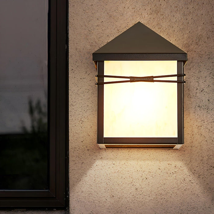House Shape Outdoor LED Porch Wall Light - Modern Farmhouse Sconce, Waterproof Exterior Fixture