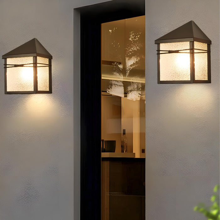 House Shape Outdoor LED Porch Wall Light - Modern Farmhouse Sconce, Waterproof Exterior Fixture
