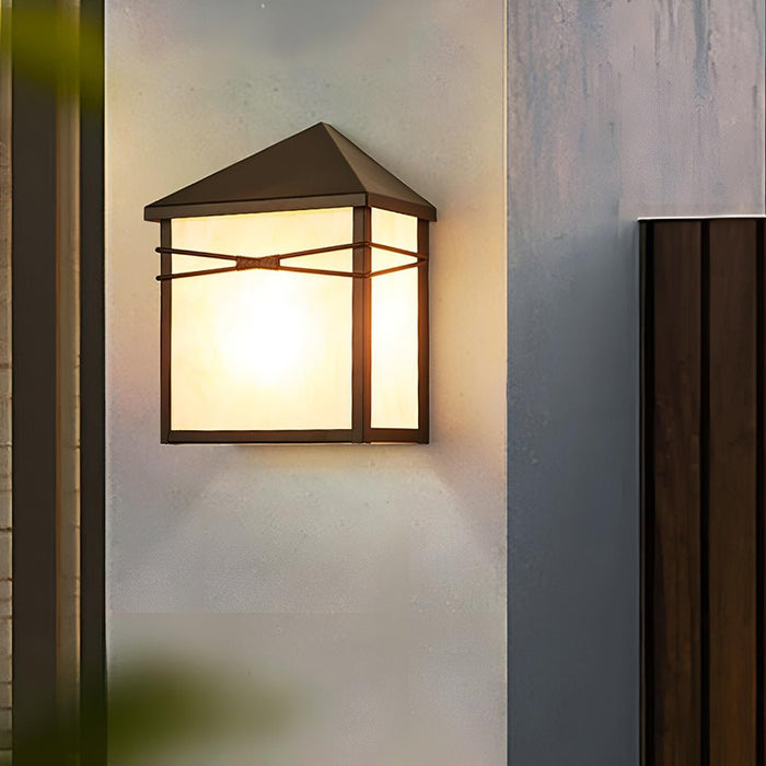 House Shape Outdoor LED Porch Wall Light - Modern Farmhouse Sconce, Waterproof Exterior Fixture