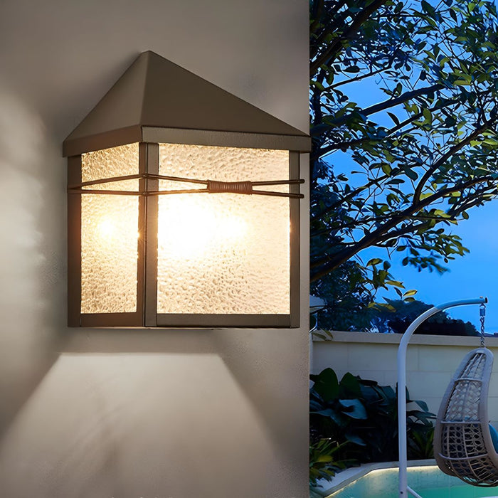 House Shape Outdoor LED Porch Wall Light - Modern Farmhouse Sconce, Waterproof Exterior Fixture