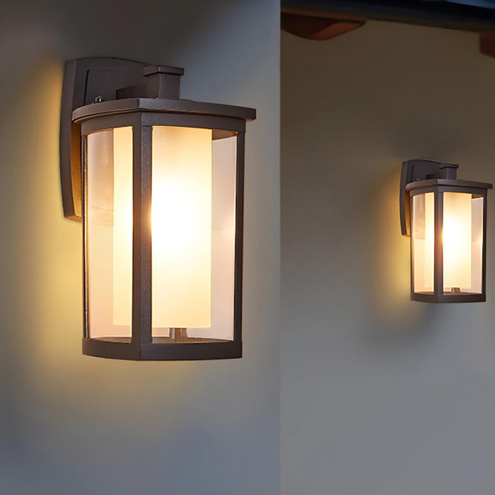 Modern Farmhouse Outdoor LED Wall Light - Waterproof Porch Sconce, Die-Cast Aluminum Construction