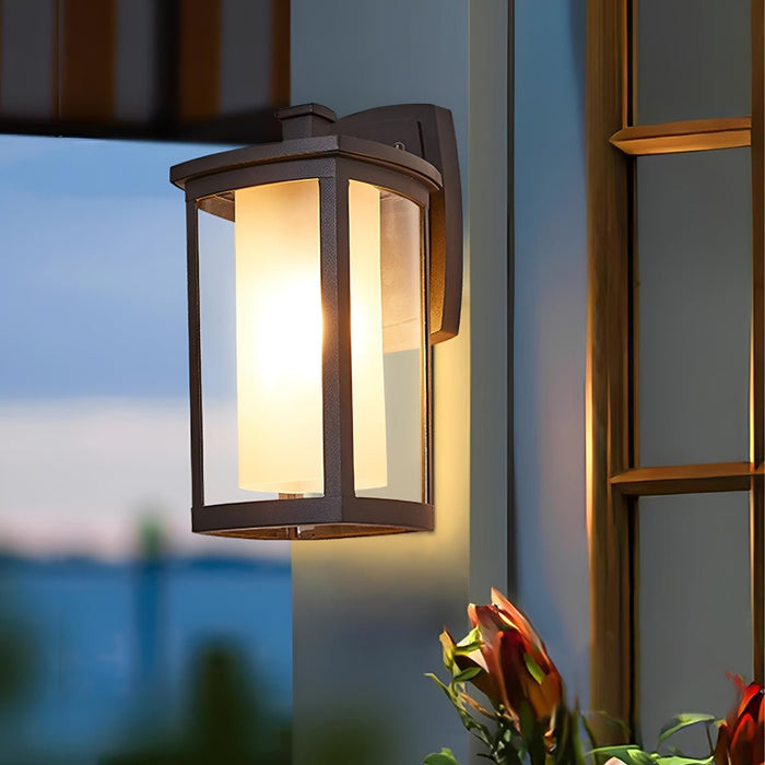 Modern Farmhouse Outdoor LED Wall Light - Waterproof Porch Sconce, Die-Cast Aluminum Construction