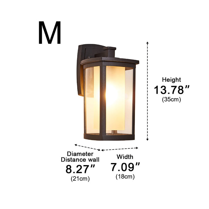 Modern Farmhouse Outdoor LED Wall Light - Waterproof Porch Sconce, Die-Cast Aluminum Construction