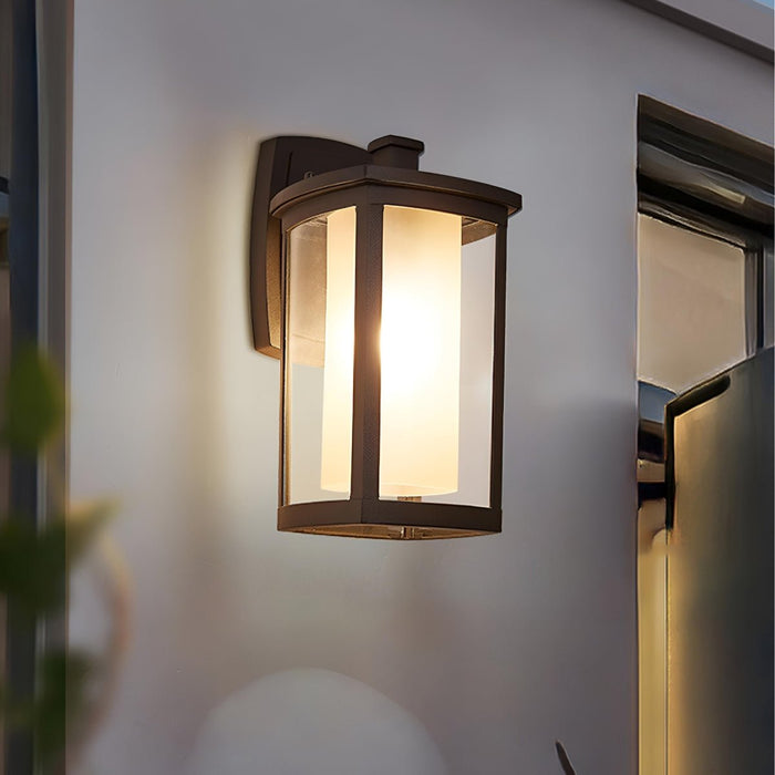 Modern Farmhouse Outdoor LED Wall Light - Waterproof Porch Sconce, Die-Cast Aluminum Construction