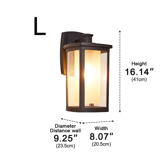 Modern Farmhouse Outdoor LED Wall Light - Waterproof Porch Sconce, Die-Cast Aluminum Construction