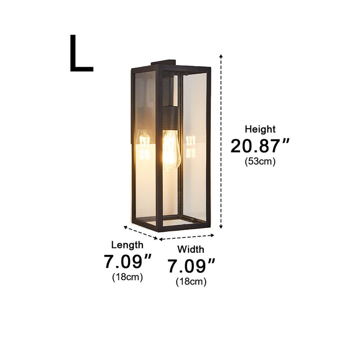 Outdoor LED Porch Wall Light - Waterproof Modern Farmhouse Rectangular Fixture for Entryways, Patios, and Decks