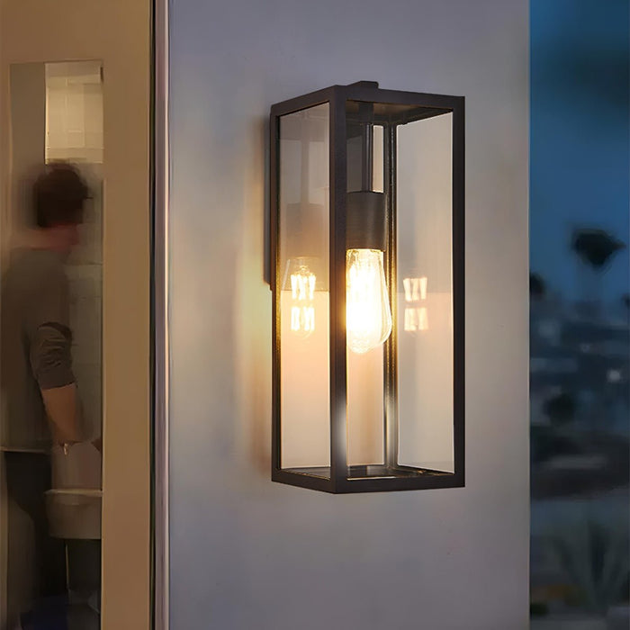 Outdoor LED Porch Wall Light - Waterproof Modern Farmhouse Rectangular Fixture for Entryways, Patios, and Decks