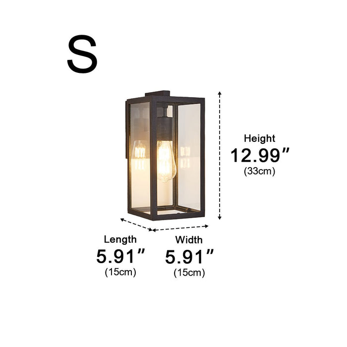 Outdoor LED Porch Wall Light - Waterproof Modern Farmhouse Rectangular Fixture for Entryways, Patios, and Decks