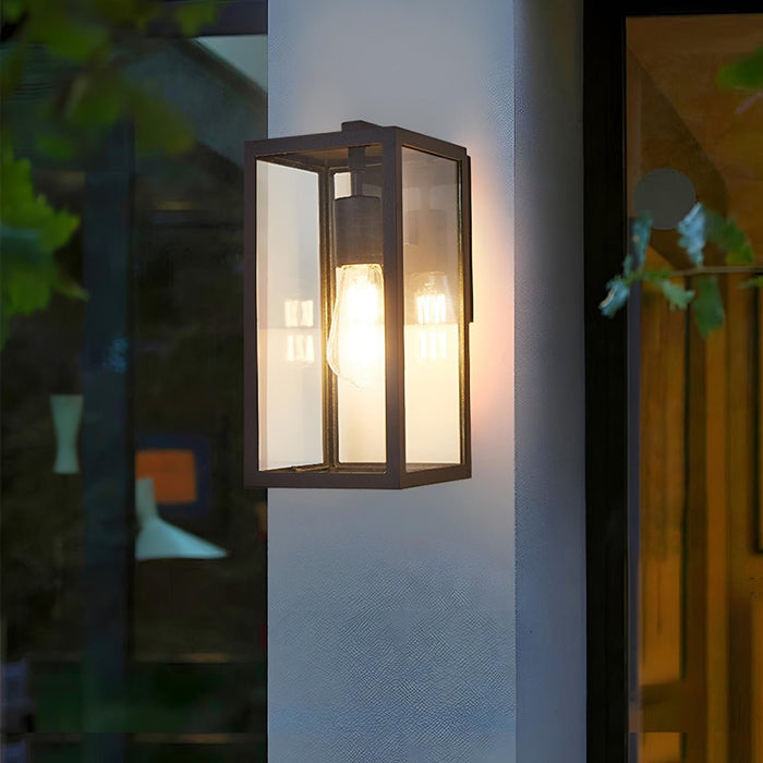 Outdoor LED Porch Wall Light - Waterproof Modern Farmhouse Rectangular Fixture for Entryways, Patios, and Decks