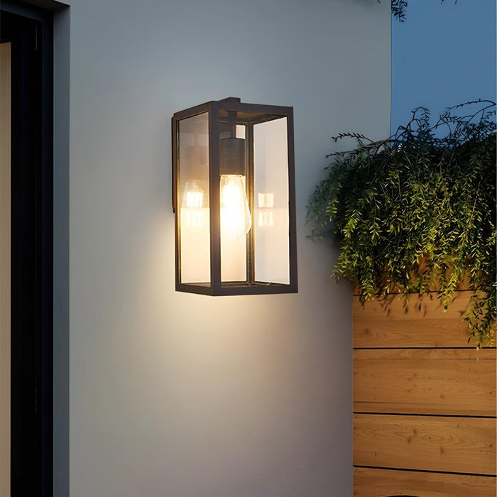Outdoor LED Porch Wall Light - Waterproof Modern Farmhouse Rectangular Fixture for Entryways, Patios, and Decks