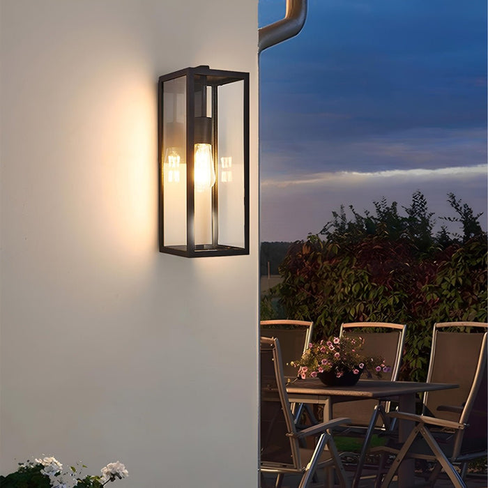 Outdoor LED Porch Wall Light - Waterproof Modern Farmhouse Rectangular Fixture for Entryways, Patios, and Decks