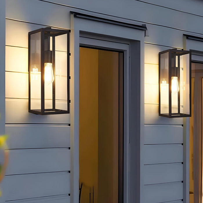 Outdoor LED Porch Wall Light - Waterproof Modern Farmhouse Rectangular Fixture for Entryways, Patios, and Decks