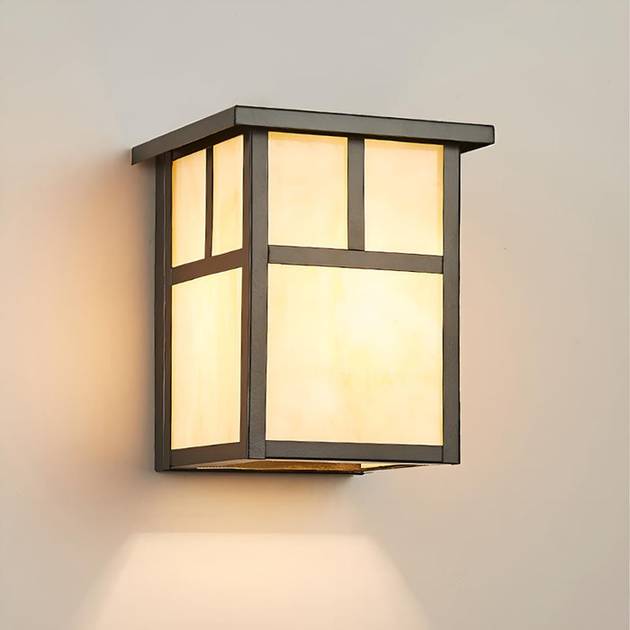 Outdoor LED Porch Wall Light - Modern Farmhouse Square Design, Waterproof Exterior Fixture