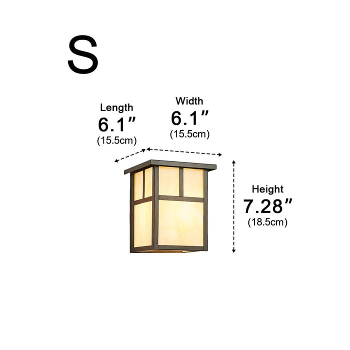 Outdoor LED Porch Wall Light - Modern Farmhouse Square Design, Waterproof Exterior Fixture