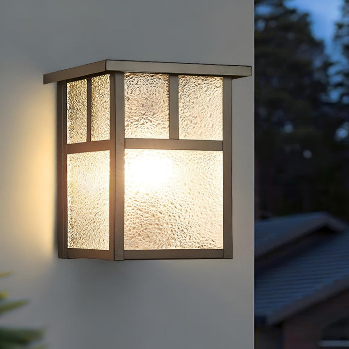 Outdoor LED Porch Wall Light - Modern Farmhouse Square Design, Waterproof Exterior Fixture
