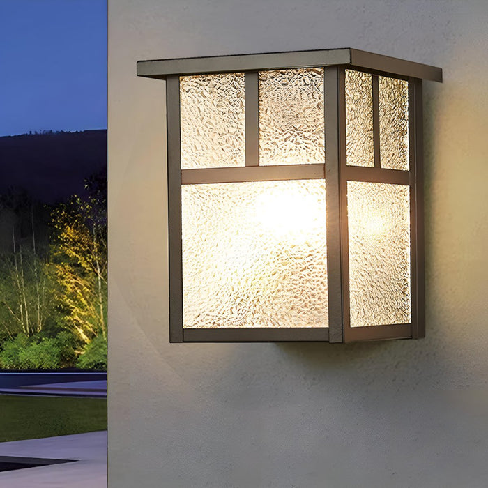 Outdoor LED Porch Wall Light - Modern Farmhouse Square Design, Waterproof Exterior Fixture