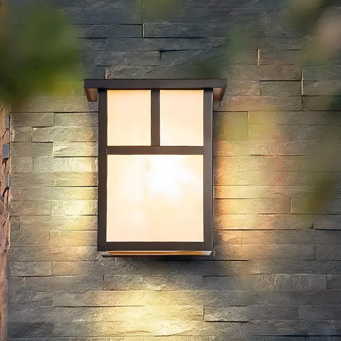 Outdoor LED Porch Wall Light - Modern Farmhouse Square Design, Waterproof Exterior Fixture