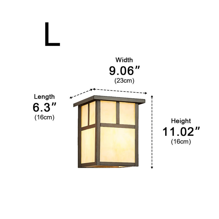 Outdoor LED Porch Wall Light - Modern Farmhouse Square Design, Waterproof Exterior Fixture