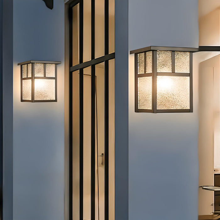 Outdoor LED Porch Wall Light - Modern Farmhouse Square Design, Waterproof Exterior Fixture