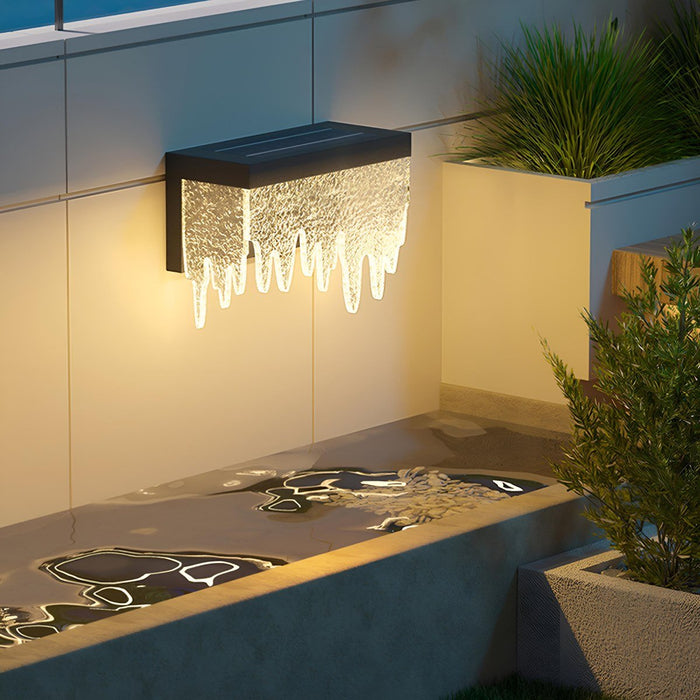 Waterproof Modern Farmhouse Waterfall Outdoor Porch LED Wall Lights - Exterior Lighting Fixture, All-Weather Sconce