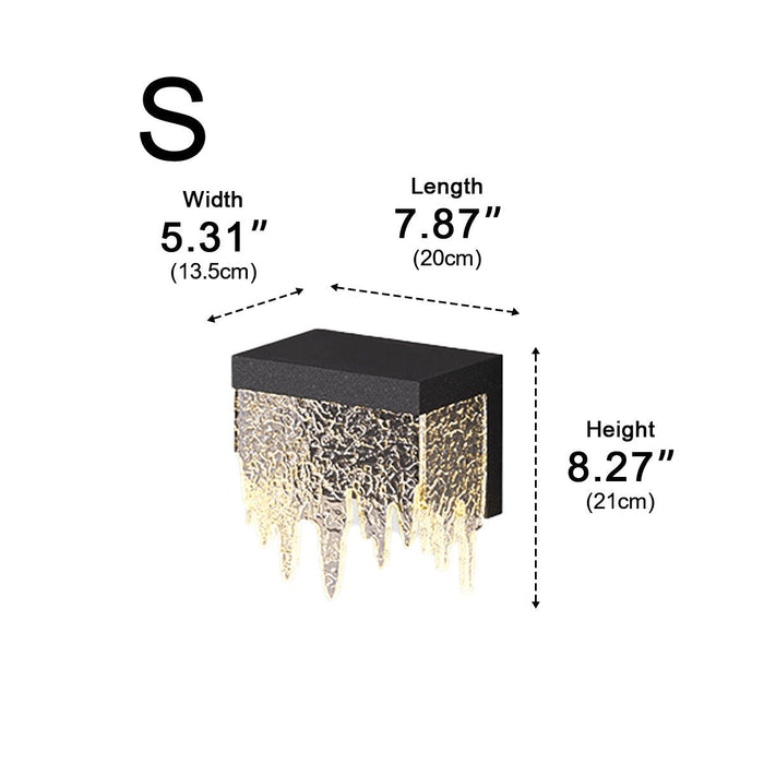Waterproof Modern Farmhouse Waterfall Outdoor Porch LED Wall Lights - Exterior Lighting Fixture, All-Weather Sconce