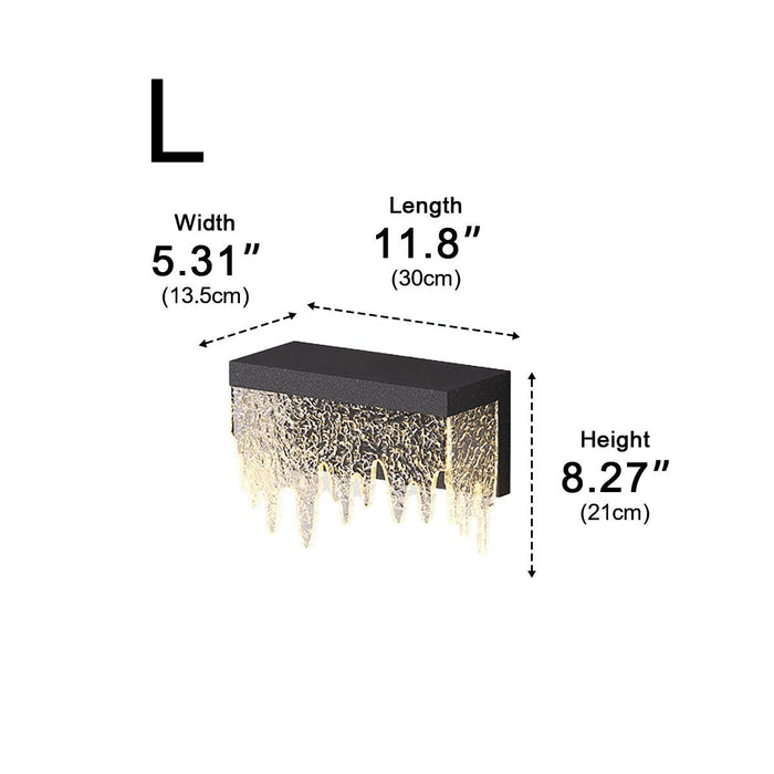 Waterproof Modern Farmhouse Waterfall Outdoor Porch LED Wall Lights - Exterior Lighting Fixture, All-Weather Sconce