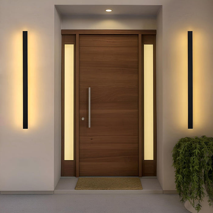 Modern LED Outdoor Wall Light, Waterproof IP65 Long Strip Fixture for Patio/Porch/Entryway