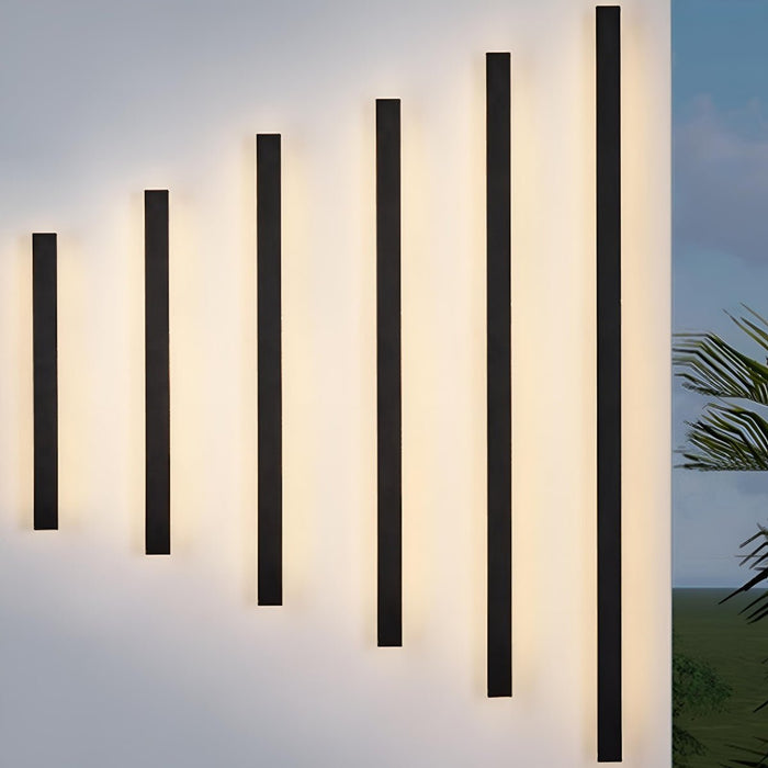 Modern LED Outdoor Wall Light, Waterproof IP65 Long Strip Fixture for Patio/Porch/Entryway