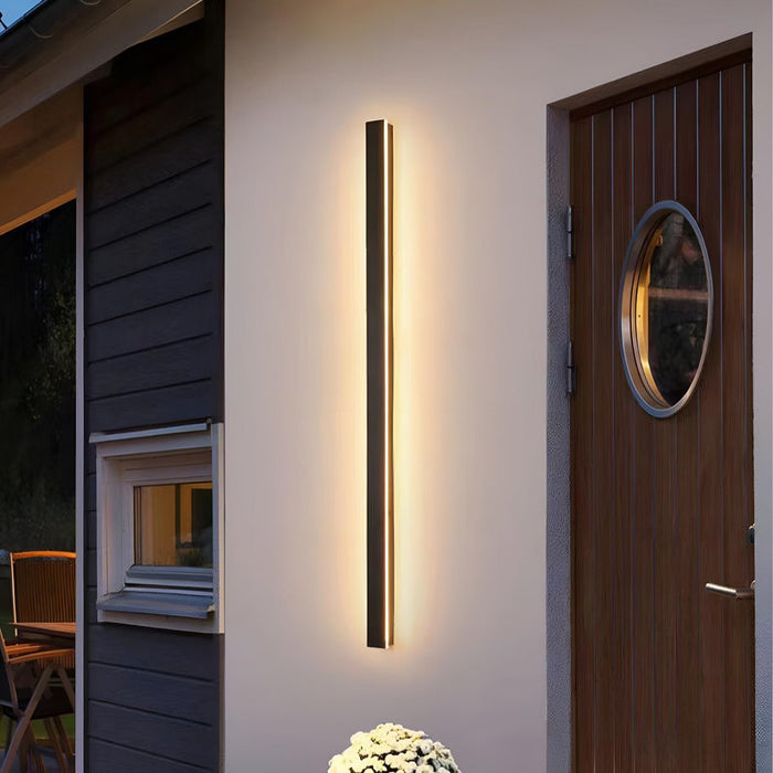 Modern LED Outdoor Wall Light, Waterproof IP65 Long Strip Fixture for Patio/Porch/Entryway