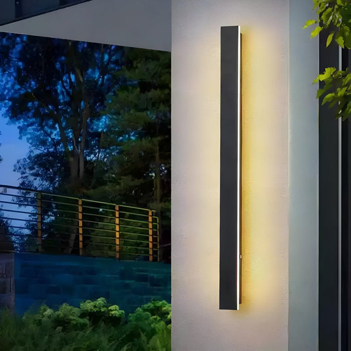 Modern LED Outdoor Wall Light, Waterproof IP65 Long Strip Fixture for Patio/Porch/Entryway