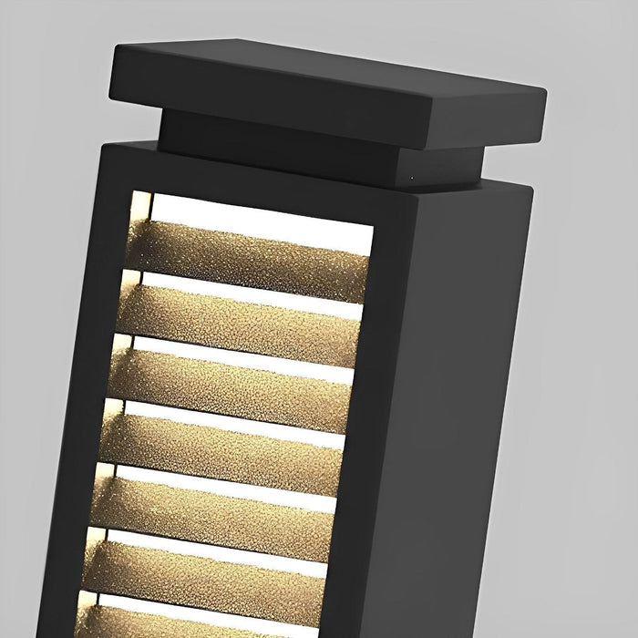 Outdoor Pathway Post Light, Waterproof LED Grille for Garden/Patio, Modern Security Illumination