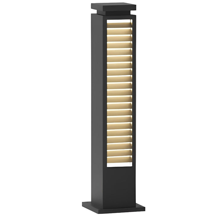 Outdoor Pathway Post Light, Waterproof LED Grille for Garden/Patio, Modern Security Illumination