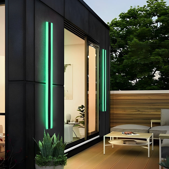 Minimalist Outdoor Wall Sconce - Waterproof Dust-Proof RGB LED Garden Lighting