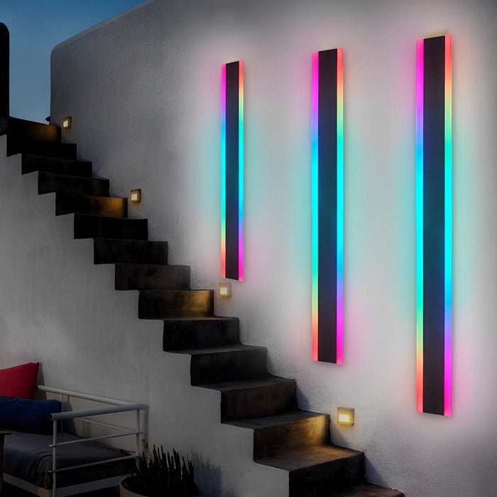 Minimalist Outdoor Wall Sconce - Waterproof Dust-Proof RGB LED Garden Lighting