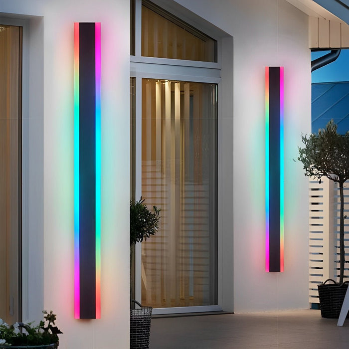 Minimalist Outdoor Wall Sconce - Waterproof Dust-Proof RGB LED Garden Lighting