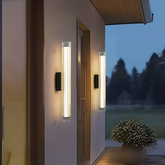 Waterproof Tube LED Wall Light - Modern Outdoor Porch Sconce Lighting, Exterior Up Down Fixture