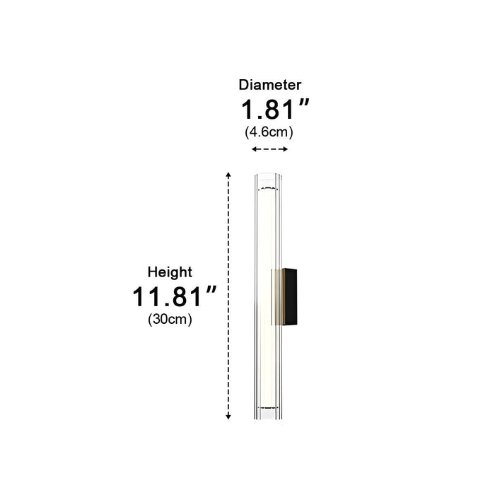 Waterproof Tube LED Wall Light - Modern Outdoor Porch Sconce Lighting, Exterior Up Down Fixture