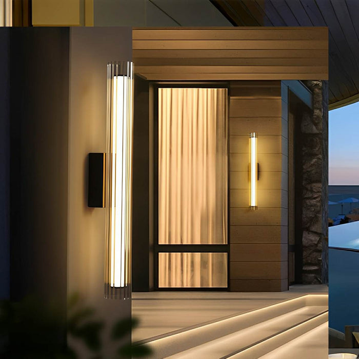 Waterproof Tube LED Wall Light - Modern Outdoor Porch Sconce Lighting, Exterior Up Down Fixture