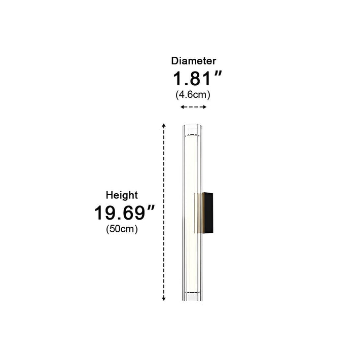 Waterproof Tube LED Wall Light - Modern Outdoor Porch Sconce Lighting, Exterior Up Down Fixture