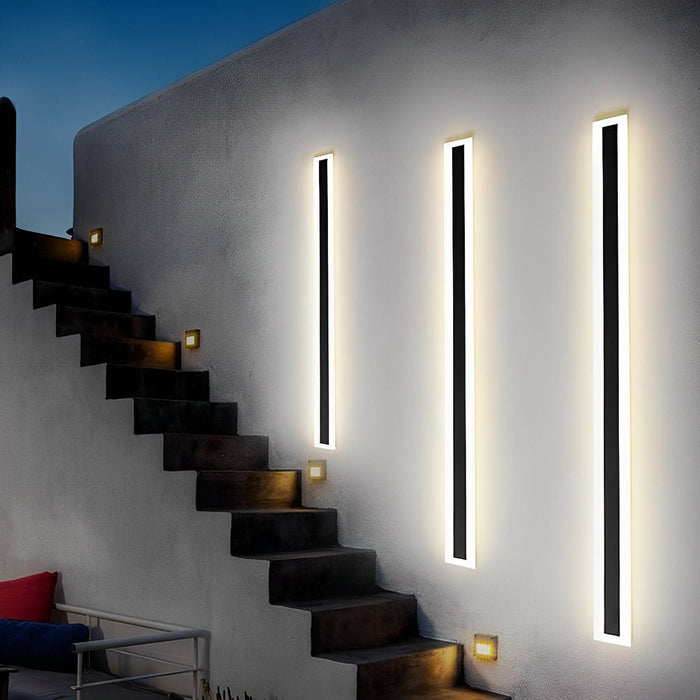 Modern Outdoor Wall Sconce, Waterproof LED Strip Light, Minimalist Design for Patio/Porch/Garden