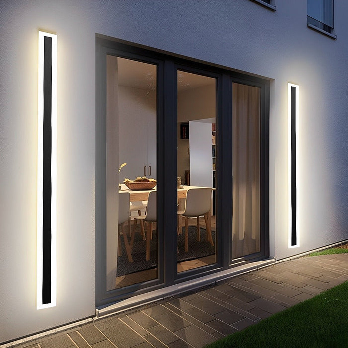 Modern Outdoor Wall Sconce, Waterproof LED Strip Light, Minimalist Design for Patio/Porch/Garden