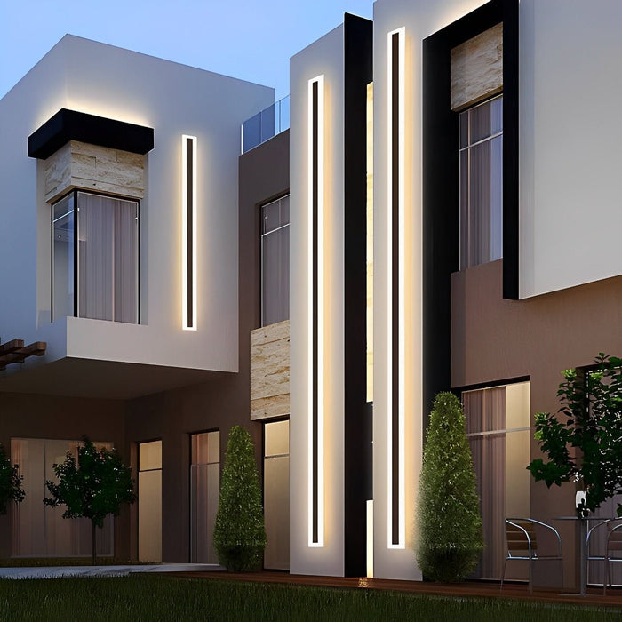 Modern Outdoor Wall Sconce, Waterproof LED Strip Light, Minimalist Design for Patio/Porch/Garden