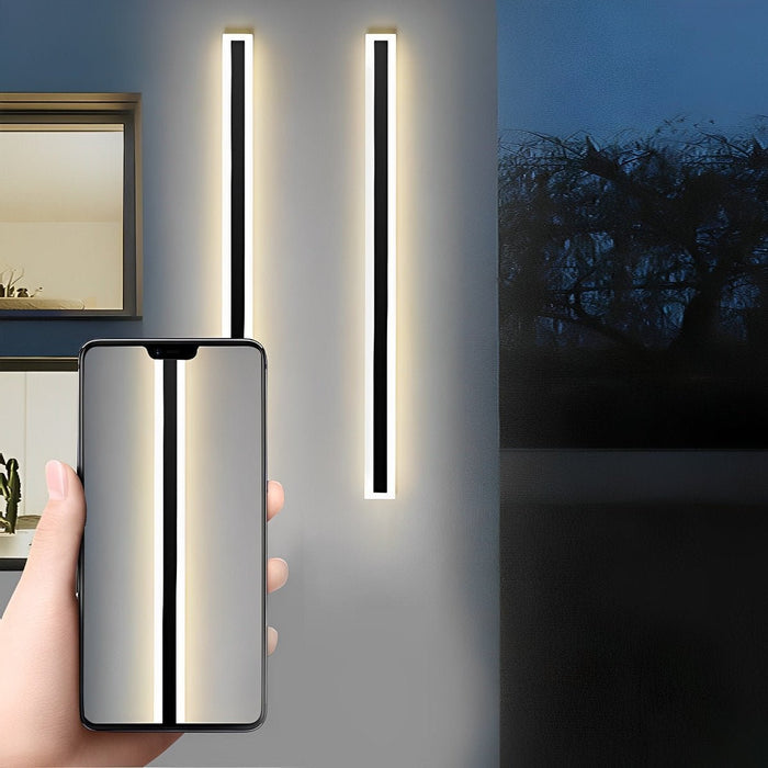 Modern Outdoor Wall Sconce, Waterproof LED Strip Light, Minimalist Design for Patio/Porch/Garden