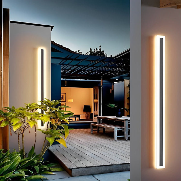 Modern Outdoor Wall Sconce, Waterproof LED Strip Light, Minimalist Design for Patio/Porch/Garden