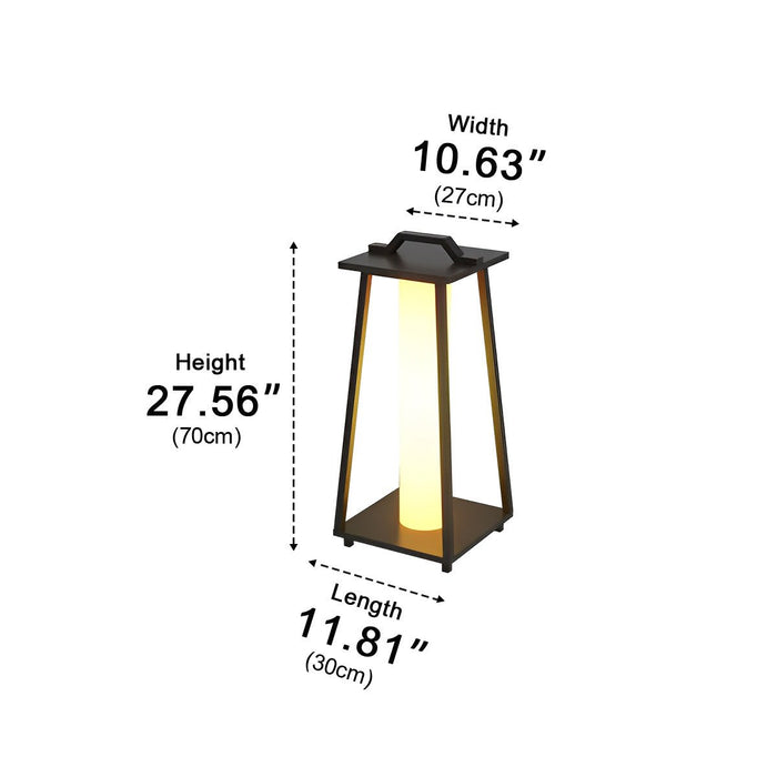Geometric LED Outdoor Floor Lamp - Modern Minimalist Design, Waterproof for Outdoor Use