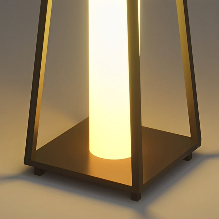 Geometric LED Outdoor Floor Lamp - Modern Minimalist Design, Waterproof for Outdoor Use