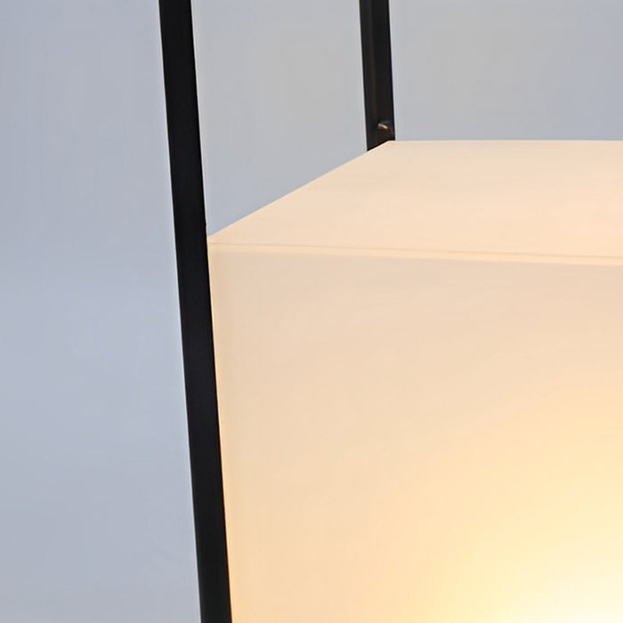 Rectangular LED Outdoor Floor Lamp - Sculptural Stainless Steel, Modern Minimalist Design, Outdoor Lighting
