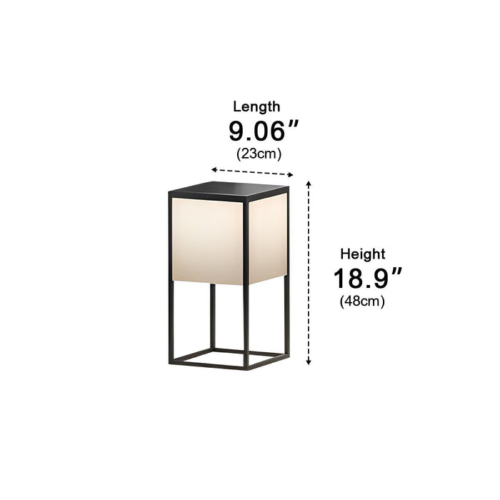 Rectangular LED Outdoor Floor Lamp - Sculptural Stainless Steel, Modern Minimalist Design, Outdoor Lighting